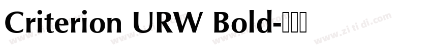 Criterion URW Bold字体转换